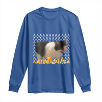 Screaming Cat Meme Long Sleeve Shirt Funny Internet Gen Z Cat Lover