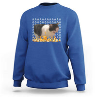 Screaming Cat Meme Sweatshirt Funny Internet Gen Z Cat Lover