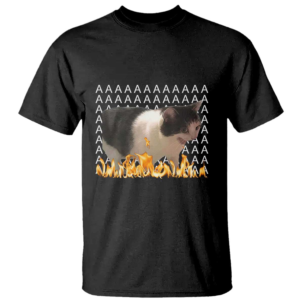 Screaming Cat Meme T Shirt Funny Internet Gen Z Cat Lover