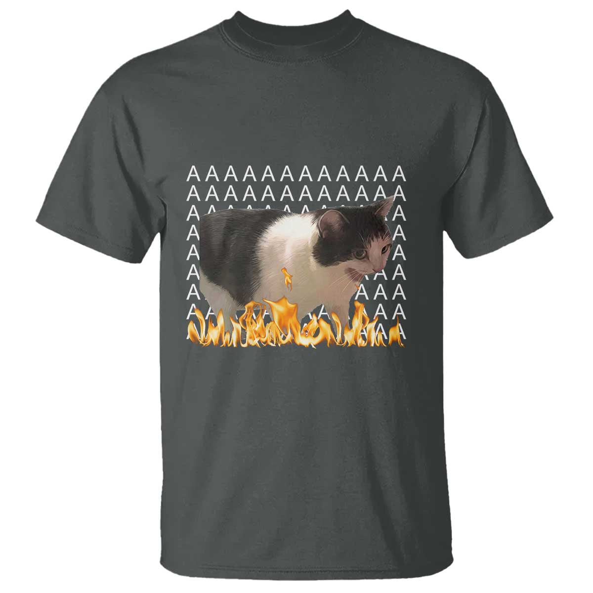Screaming Cat Meme T Shirt Funny Internet Gen Z Cat Lover