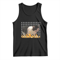 Screaming Cat Meme Tank Top Funny Internet Gen Z Cat Lover