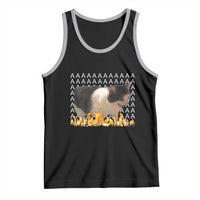 Screaming Cat Meme Tank Top Funny Internet Gen Z Cat Lover