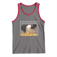 Screaming Cat Meme Tank Top Funny Internet Gen Z Cat Lover