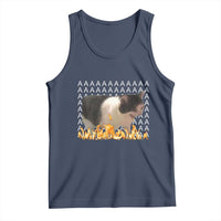 Screaming Cat Meme Tank Top Funny Internet Gen Z Cat Lover