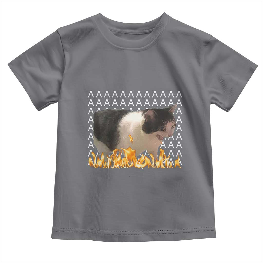 Screaming Cat Meme Toddler T Shirt Funny Internet Gen Z Cat Lover