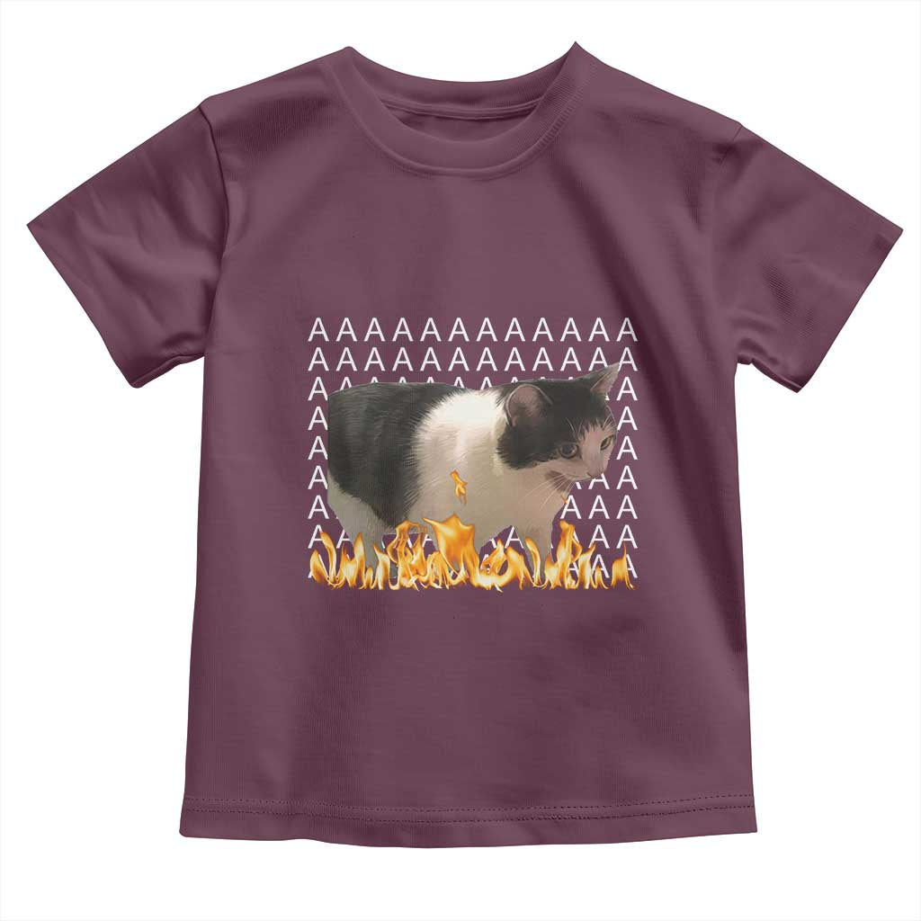 Screaming Cat Meme Toddler T Shirt Funny Internet Gen Z Cat Lover