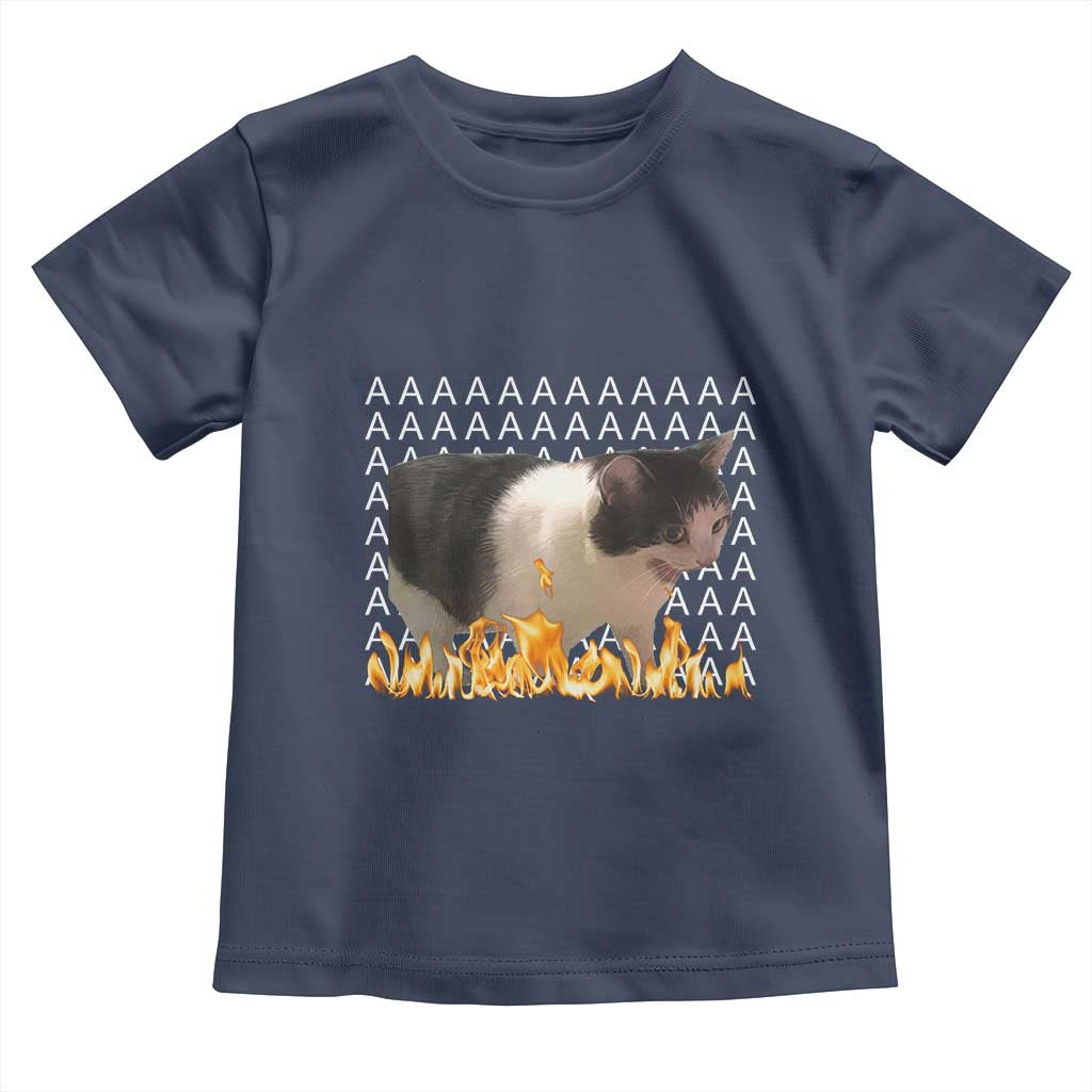 Screaming Cat Meme Toddler T Shirt Funny Internet Gen Z Cat Lover