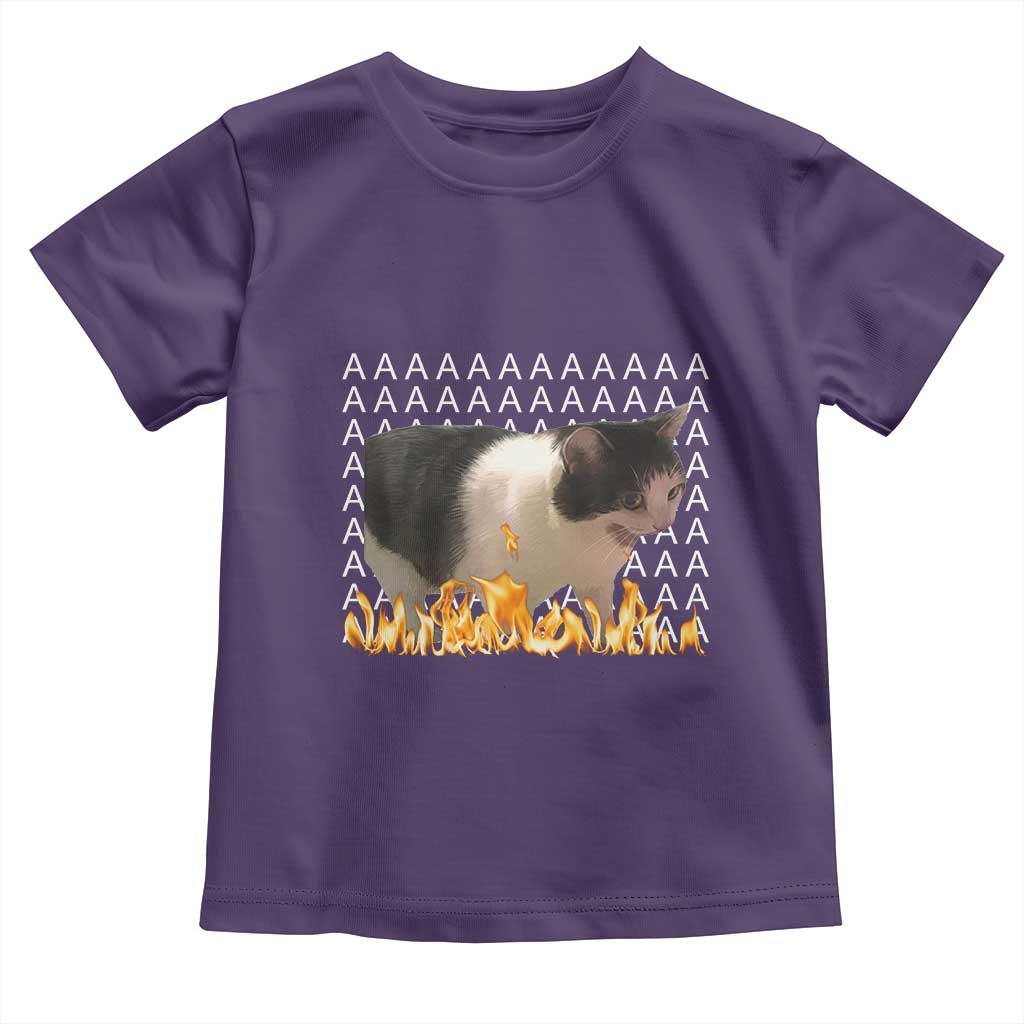 Screaming Cat Meme Toddler T Shirt Funny Internet Gen Z Cat Lover