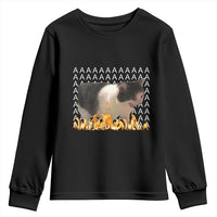 Screaming Cat Meme Youth Sweatshirt Funny Internet Gen Z Cat Lover