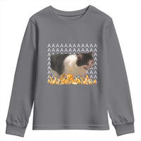 Screaming Cat Meme Youth Sweatshirt Funny Internet Gen Z Cat Lover