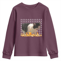 Screaming Cat Meme Youth Sweatshirt Funny Internet Gen Z Cat Lover
