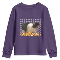 Screaming Cat Meme Youth Sweatshirt Funny Internet Gen Z Cat Lover