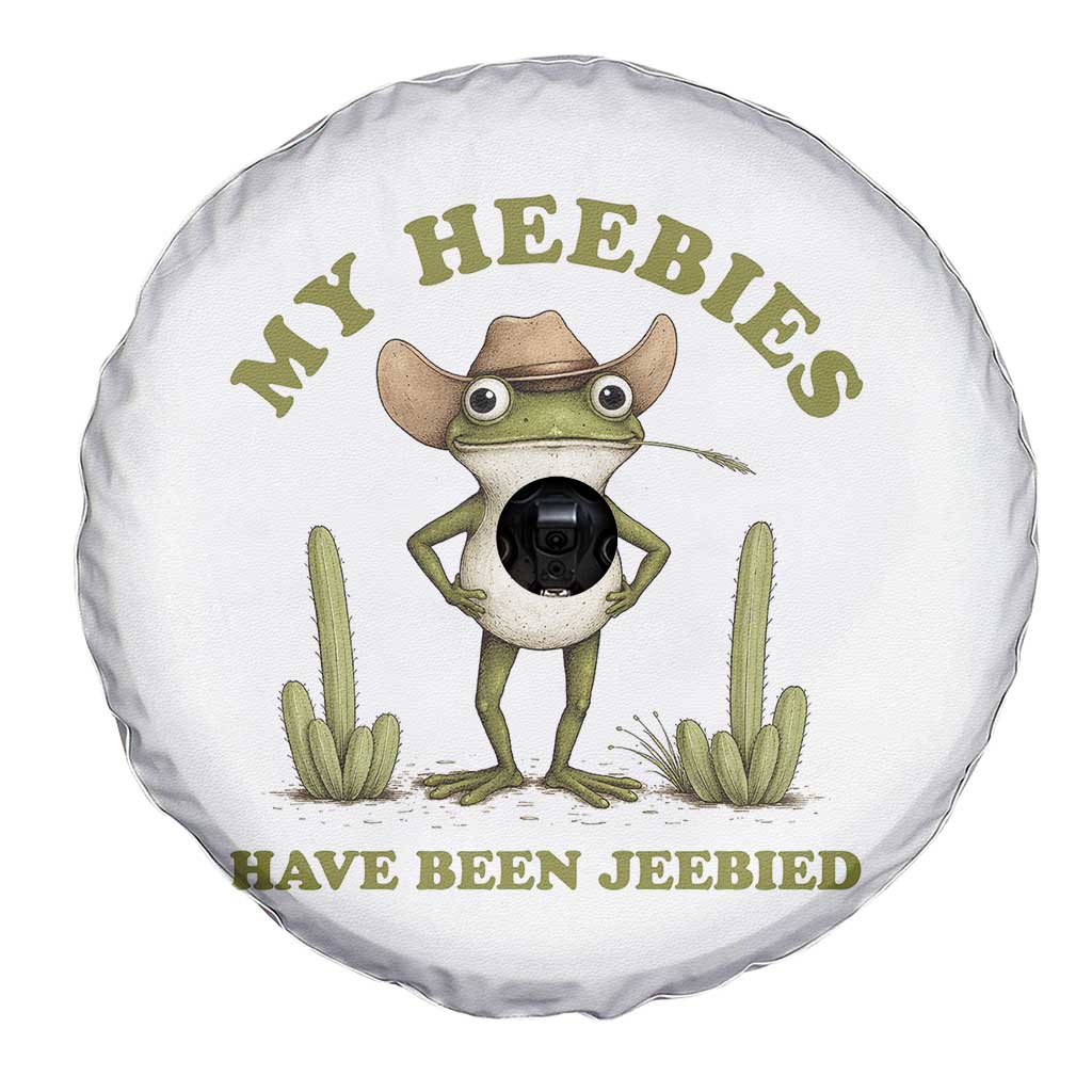Funny Cowboy Frog Meme Spare Tire Cover My Heebies Have Been Jeebied