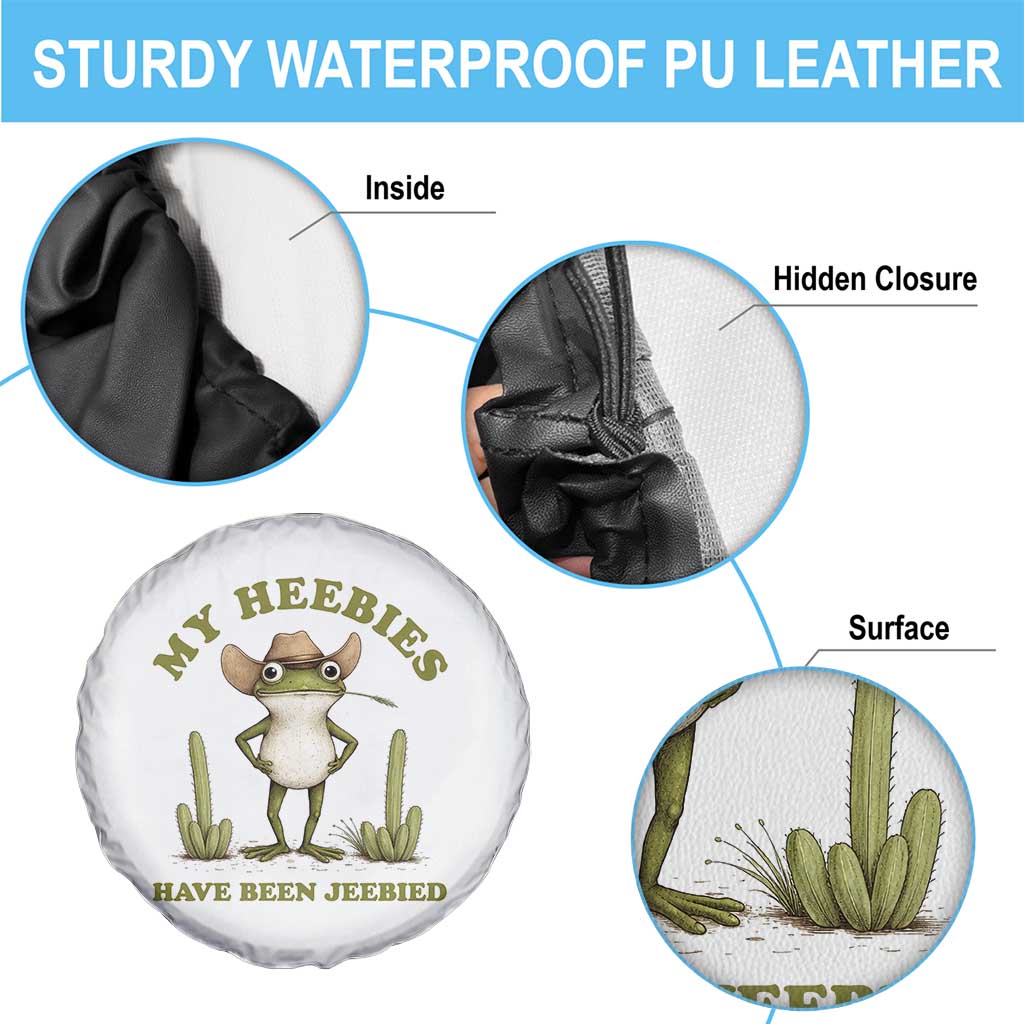 Funny Cowboy Frog Meme Spare Tire Cover My Heebies Have Been Jeebied
