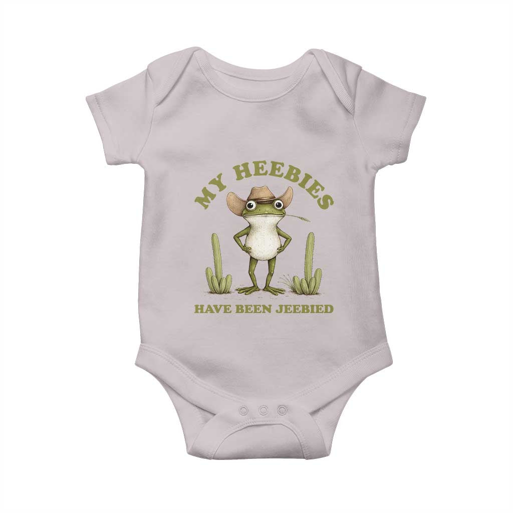 Funny Cowboy Frog Meme Baby Onesie My Heebies Have Been Jeebied