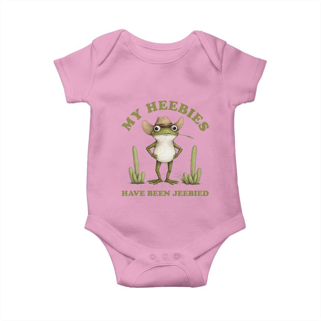 Funny Cowboy Frog Meme Baby Onesie My Heebies Have Been Jeebied
