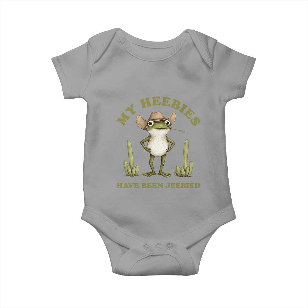 Funny Cowboy Frog Meme Baby Onesie My Heebies Have Been Jeebied