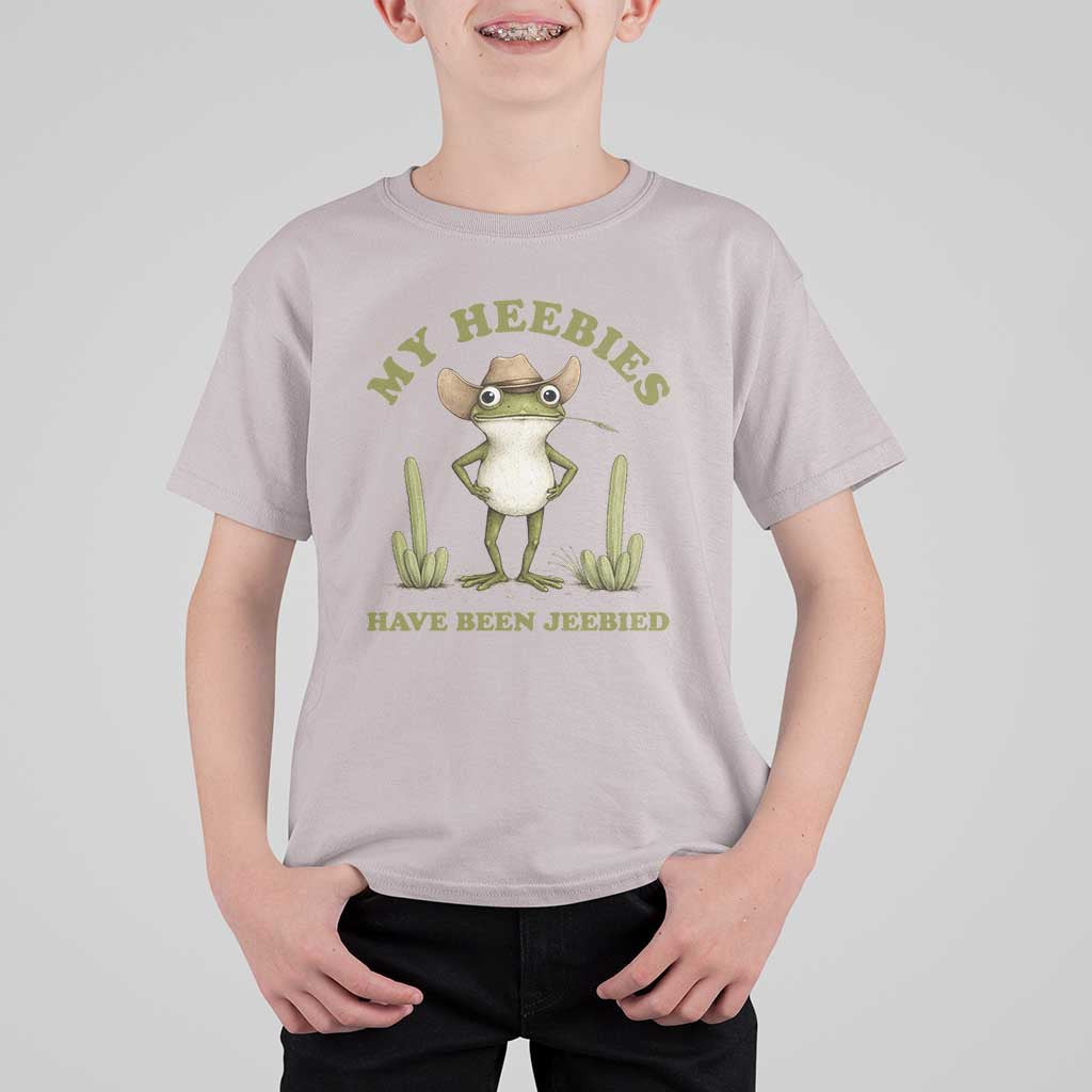 Funny Cowboy Frog Meme T Shirt For Kid My Heebies Have Been Jeebied