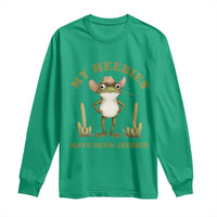 Funny Cowboy Frog Meme Long Sleeve Shirt My Heebies Have Been Jeebied