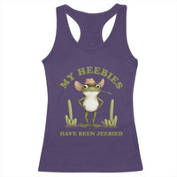 Funny Cowboy Frog Meme Racerback Tank Top My Heebies Have Been Jeebied