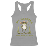 Funny Cowboy Frog Meme Racerback Tank Top My Heebies Have Been Jeebied