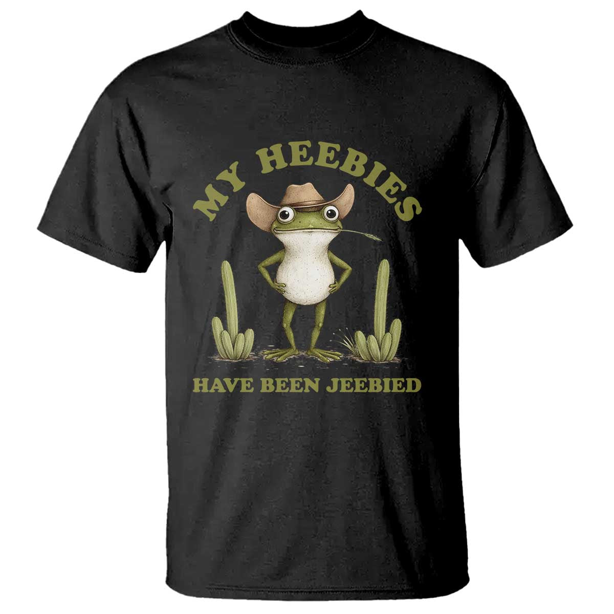 Funny Cowboy Frog Meme T Shirt My Heebies Have Been Jeebied