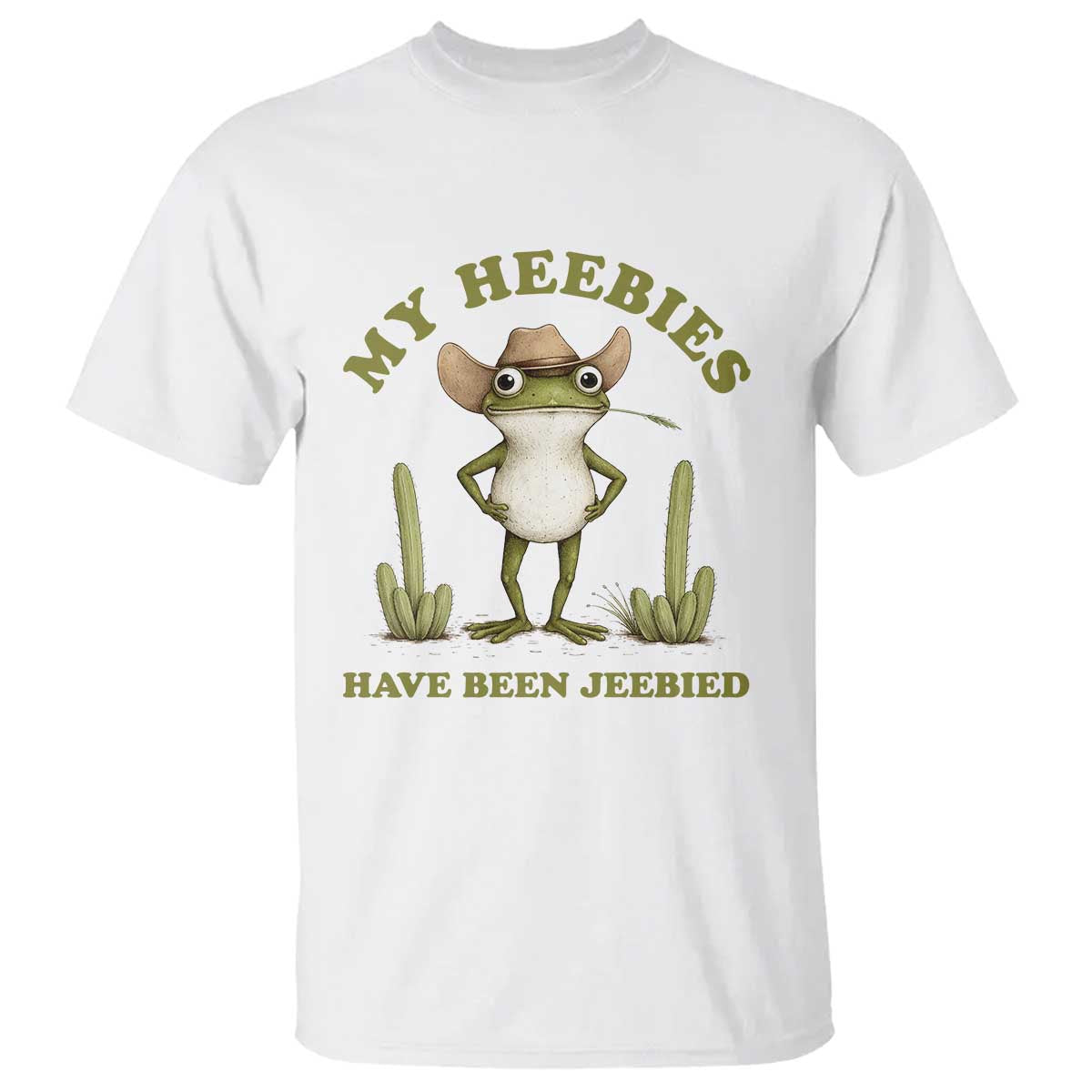 Funny Cowboy Frog Meme T Shirt My Heebies Have Been Jeebied