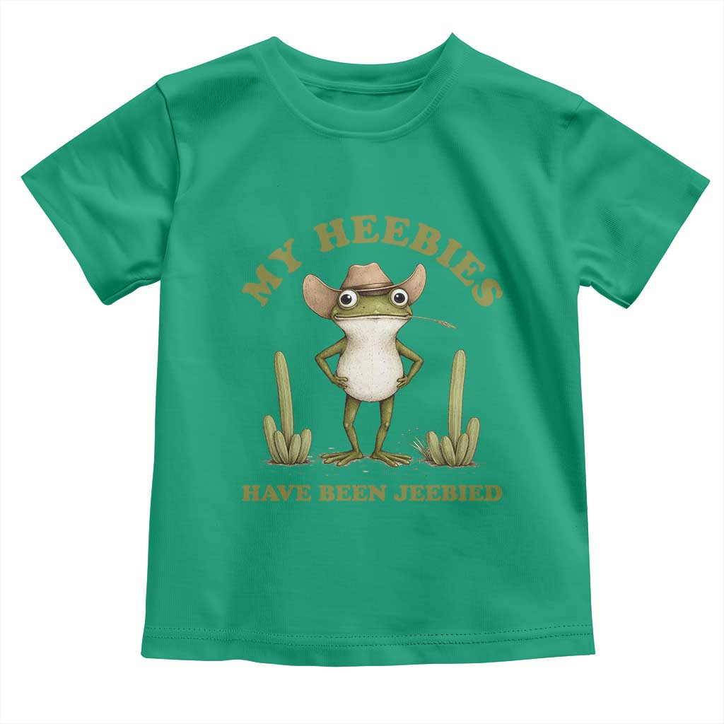 Funny Cowboy Frog Meme Toddler T Shirt My Heebies Have Been Jeebied