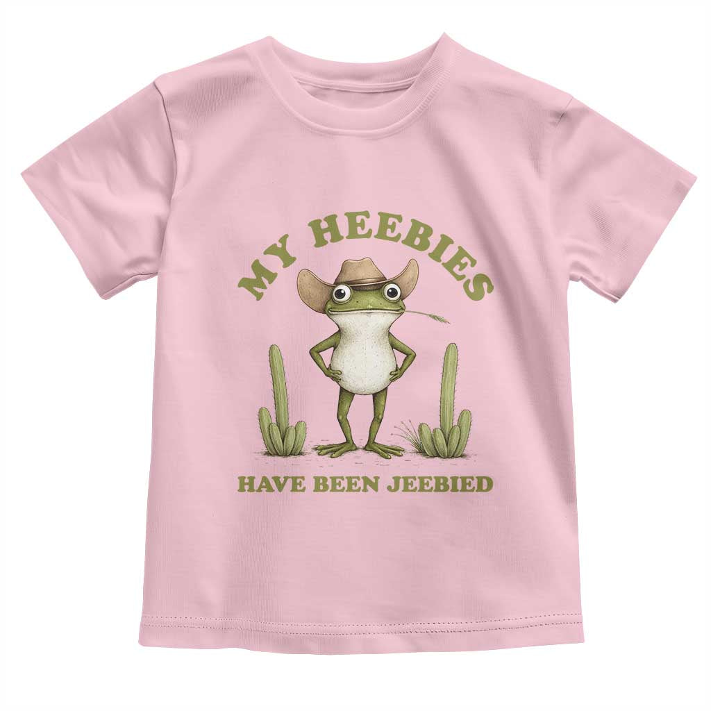Funny Cowboy Frog Meme Toddler T Shirt My Heebies Have Been Jeebied