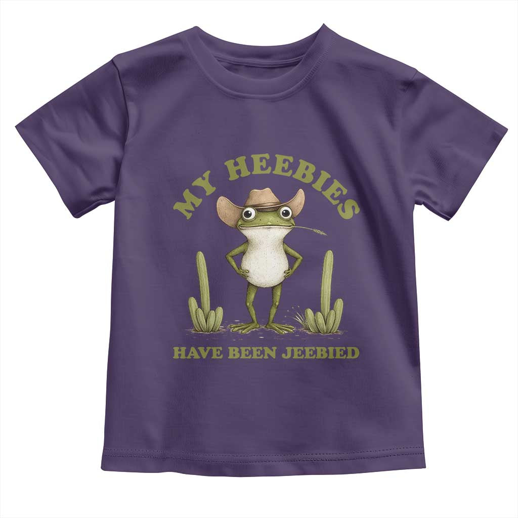 Funny Cowboy Frog Meme Toddler T Shirt My Heebies Have Been Jeebied