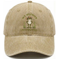 Funny Cowboy Frog Meme Washed Cotton Baseball Cap My Heebies Have Been Jeebied