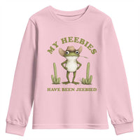 Funny Cowboy Frog Meme Youth Sweatshirt My Heebies Have Been Jeebied