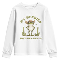 Funny Cowboy Frog Meme Youth Sweatshirt My Heebies Have Been Jeebied