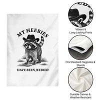 Funny Cowboy Raccoon Meme Garden Flag My Heebies Have Been Jeebied