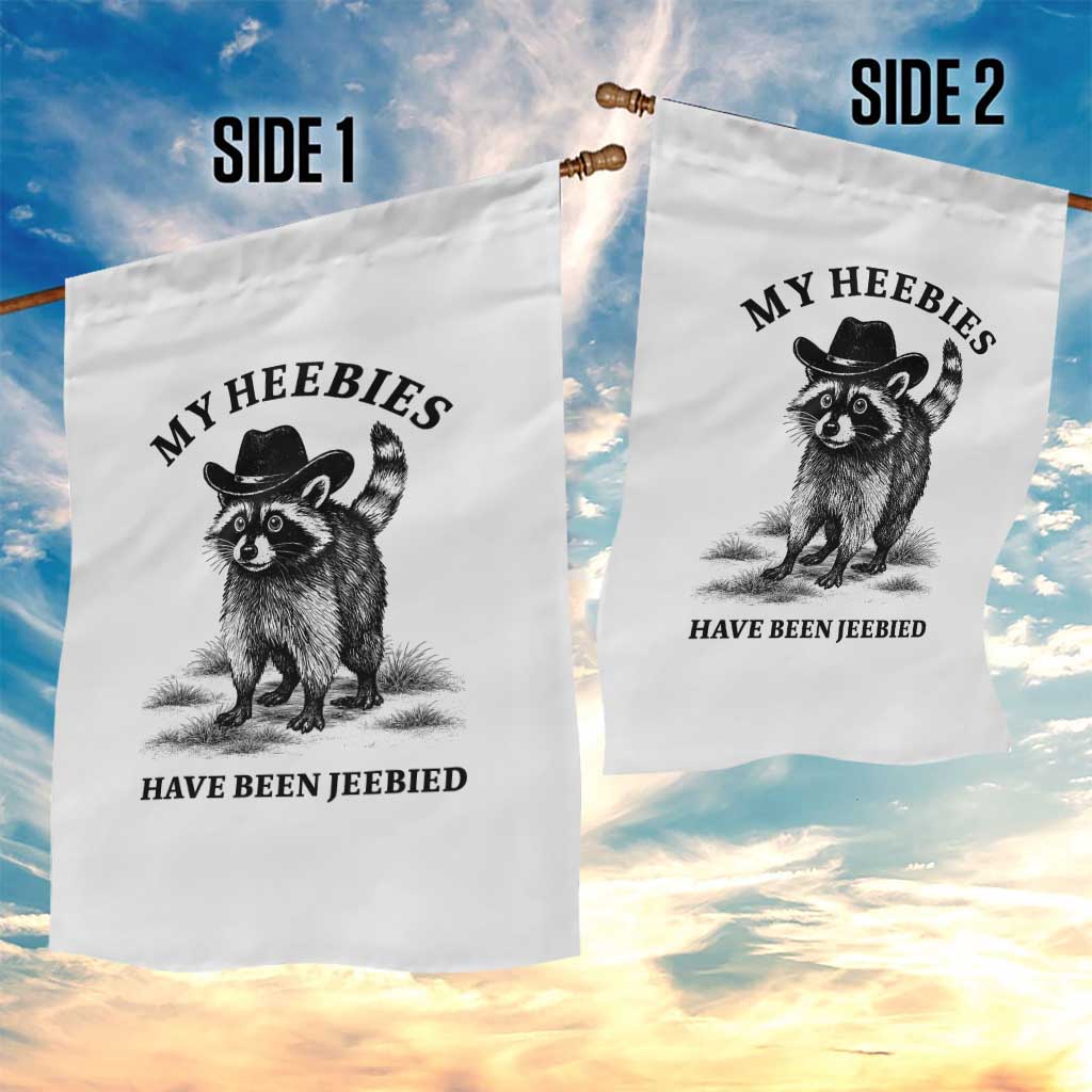 Funny Cowboy Raccoon Meme Garden Flag My Heebies Have Been Jeebied