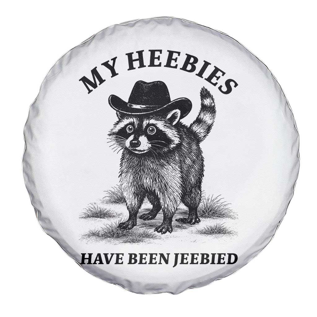 Funny Cowboy Raccoon Meme Spare Tire Cover My Heebies Have Been Jeebied