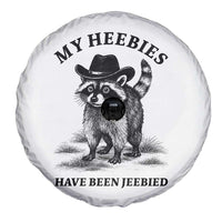 Funny Cowboy Raccoon Meme Spare Tire Cover My Heebies Have Been Jeebied