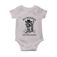 Funny Cowboy Raccoon Meme Baby Onesie My Heebies Have Been Jeebied