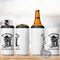 Funny Cowboy Raccoon Meme 4 in 1 Can Cooler Tumbler My Heebies Have Been Jeebied