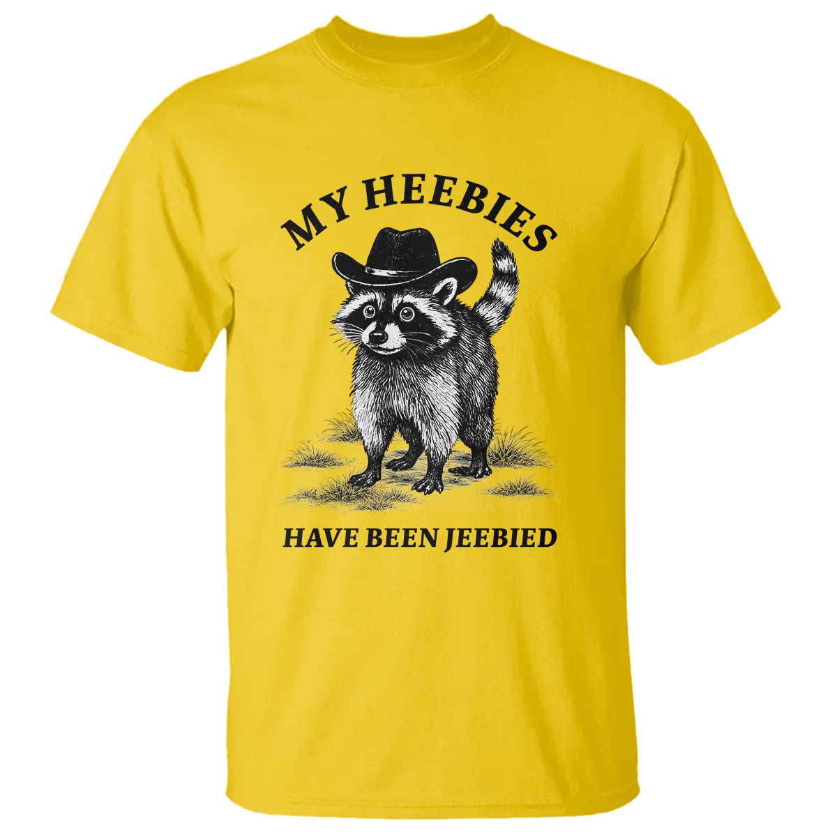Funny Cowboy Raccoon Meme T Shirt My Heebies Have Been Jeebied