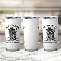 Funny Cowboy Raccoon Meme Tumbler Cup My Heebies Have Been Jeebied
