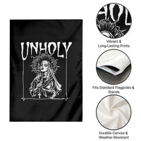 Unholy Nun Garden Flag Funny Horror Unholy Nun Satan Baphomet Gothic