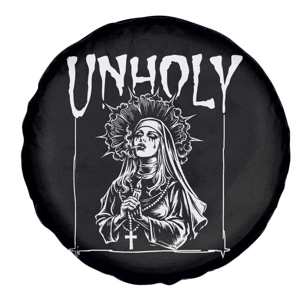 Unholy Nun Spare Tire Cover Funny Horror Unholy Nun Satan Baphomet Gothic