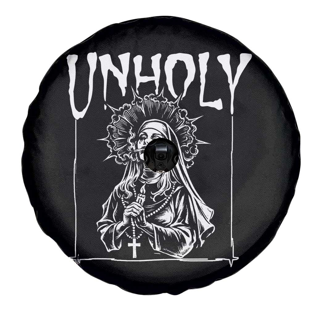 Unholy Nun Spare Tire Cover Funny Horror Unholy Nun Satan Baphomet Gothic
