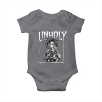Unholy Nun Baby Onesie Funny Horror Unholy Nun Satan Baphomet Gothic