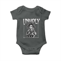 Unholy Nun Baby Onesie Funny Horror Unholy Nun Satan Baphomet Gothic