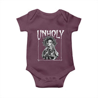 Unholy Nun Baby Onesie Funny Horror Unholy Nun Satan Baphomet Gothic