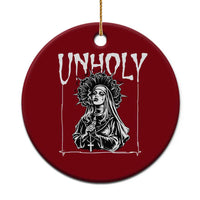 Unholy Nun Ceramic Ornament Funny Horror Unholy Nun Satan Baphomet Gothic