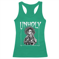 Unholy Nun Racerback Tank Top Funny Horror Unholy Nun Satan Baphomet Gothic