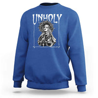 Unholy Nun Sweatshirt Funny Horror Unholy Nun Satan Baphomet Gothic